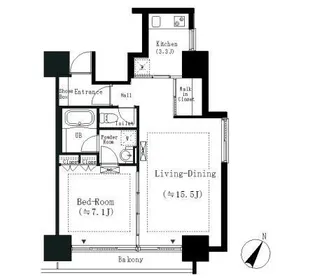 エルスタンザ白金【7階】の間取り
