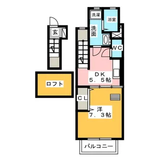 エバーパティオHA【2階】の間取り