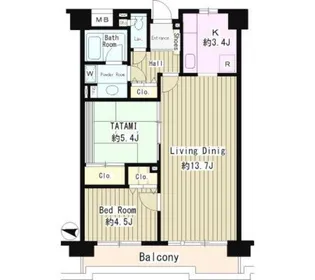 コーボック新小金井【3階】の間取り
