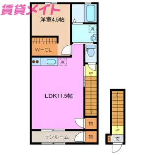 コンフォール中山【2階】の間取り
