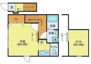 東京都葛飾区亀有2【アパート】の間取り