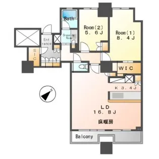 ザ タワーズ ウエスト プレミアレジデンス【44階】の間取り