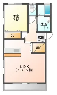 ブライト西新涯【2階】の間取り