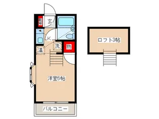 ブランド-ル立川【2階】の間取り