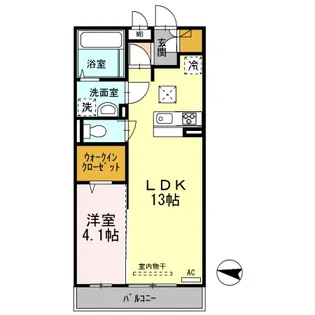 ラヴィール・メゾン【1階】の間取り