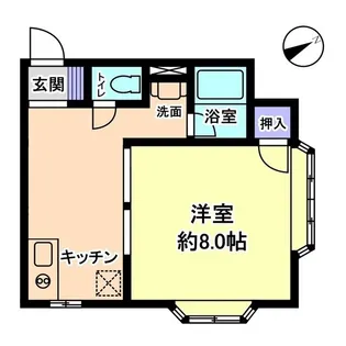 信開セルーラ上小松1【1階】の間取り