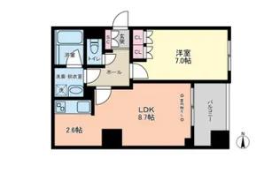 ヴィアーレ四谷【3階】の間取り