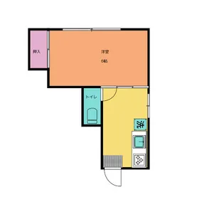 南的ヶ浜荘【1階】の間取り