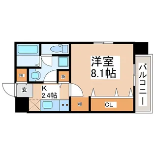 ホワイトステージ水前寺駅【6階】の間取り