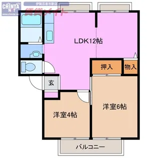 パークグリーンヒルB棟【2階】の間取り