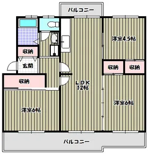 ヴィラナリー狭山 14号棟【2階】の間取り