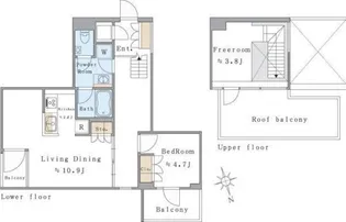Brillia ist 西麻布霞町【3階】の間取り