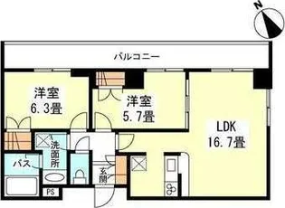 東京都世田谷区野毛3【マンション】の間取り