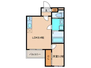 仮)fika庄内緑地公園【3階】の間取り