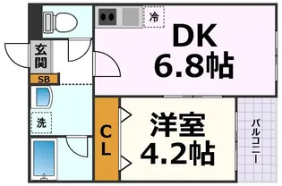 ハピネス畑江【4階】の間取り