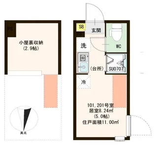 ハーモニーテラス中十条IV【2階】の間取り