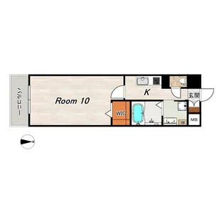 グローリードミール開田【2階】の間取り