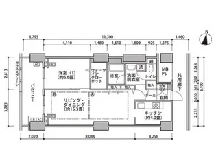東雲キャナルコートCODAN16号棟【3階】の間取り