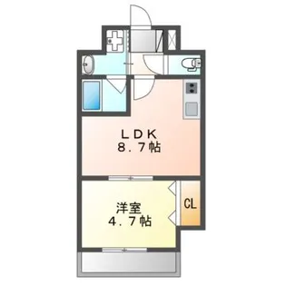 Halu江坂東【3階】の間取り