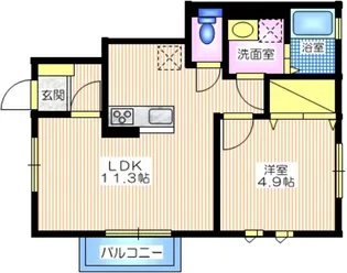 バウムドルフ GEN【1階】の間取り