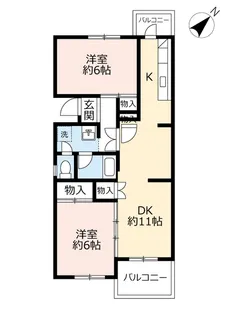 URもりつね【1階】の間取り