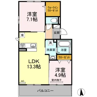 フェリオ小野 B棟【3階】の間取り