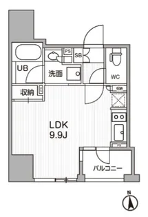 シーズンフラッツ新御徒町【10階】の間取り