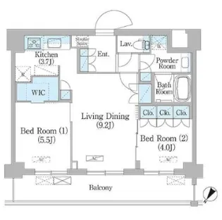 NIIYA平和台【3階】の間取り