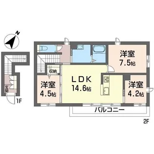 シャーメゾン岡村【2階】の間取り