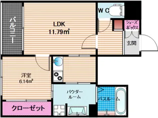 リアンレガーロ平尾ステーション【4階】の間取り