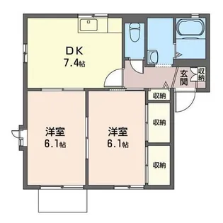 エコーハイツ池辺【1階】の間取り