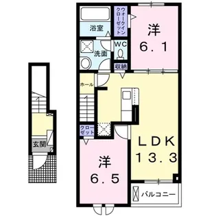 グリーン ステージア【2階】の間取り