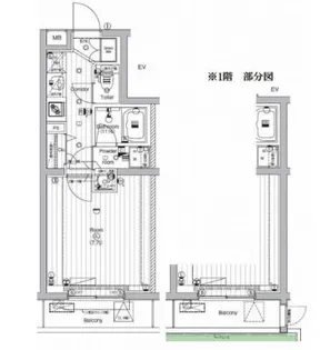 PREMIUM CUBE 西大島【1階】の間取り