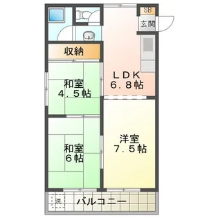 ユーレジデンスサンミラー【5階】の間取り