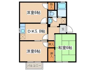 フレグランス・S A【1階】の間取り