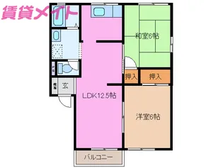 Pepo House A棟【1階】の間取り