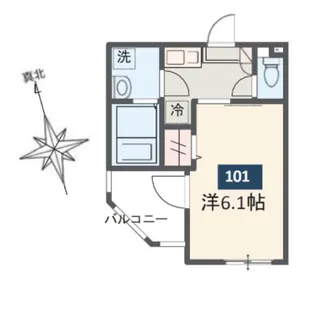 MELDIA船堀II【1階】の間取り