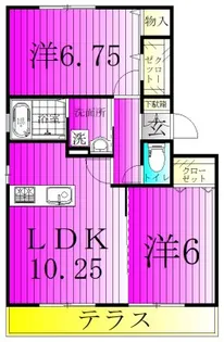 グラシューズI【1階】の間取り
