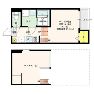 ラ・ベルメール【1階】の間取り