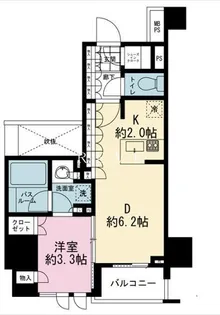 ライオンズ蔵前レジデンス【7階】の間取り