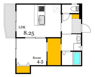 LA PORTE江波本町【1階】の間取り