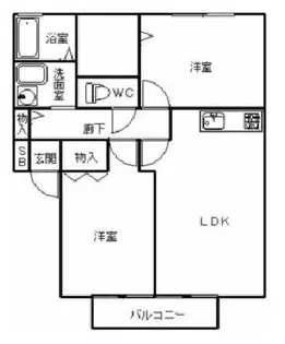 クレスト【1階】の間取り