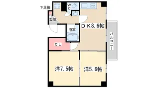 シティコートブラン【11階】の間取り