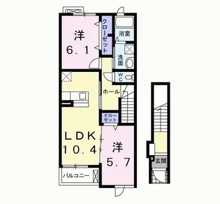 セレノK【2階】の間取り