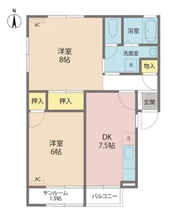 AMJ・ロイヤルコート【2階】の間取り