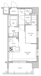 ネストピア博多Side Terrace【4階】の間取り