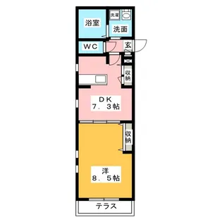 サニーウェスト39【1階】の間取り