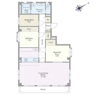 フリージア浅草【2階】の間取り