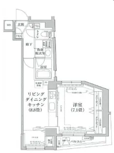 ティモーネ プレミアム東十条【7階】の間取り