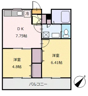 サンライズパレス南行徳【2階】の間取り